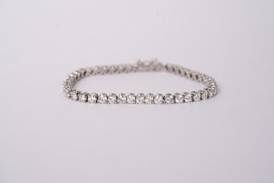 EETT- 14KW 14.43g 6.00ctw Diamond Tennis Bracelet 7.5&quot;