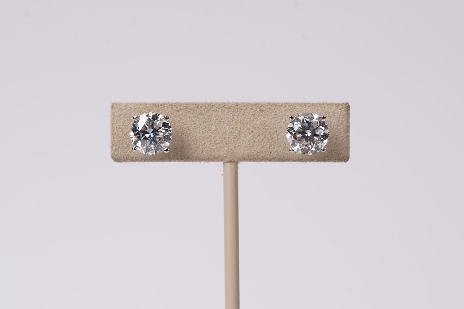 ABATP-14KW 5.00ctw G-H/SI2-I1 Round Diamond Stud Earrings
