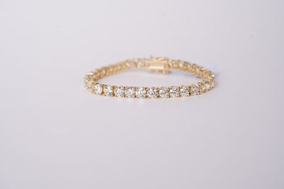 ABETP-18KY 19.00g 16.72ctw G-H/VS1-VS2 Diamond Tennis Bracelet 7&quot;