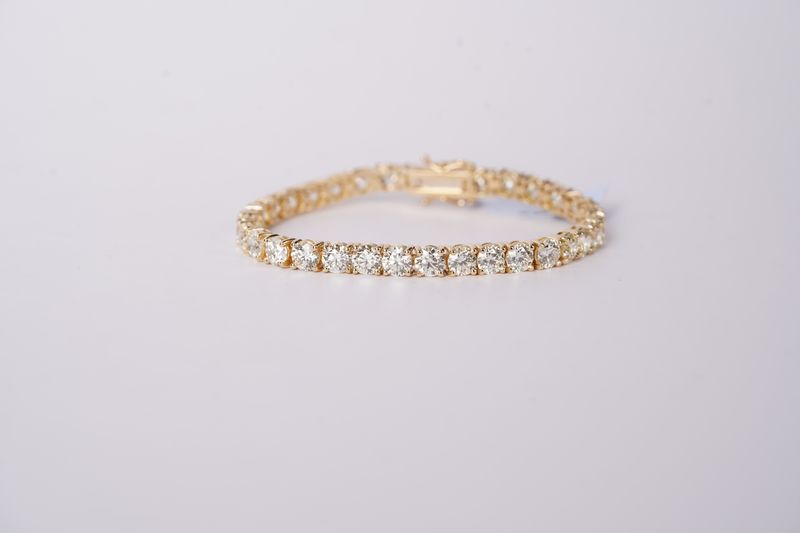ABETP-18KY 19.00g 16.72ctw G-H/VS1-VS2 Diamond Tennis Bracelet 7&quot;