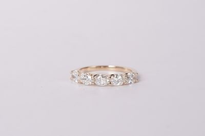 AVTP-14KY 2.69g 1.50ctw F/VS1 GIA Oval Diamond Stackable Band (size 7)