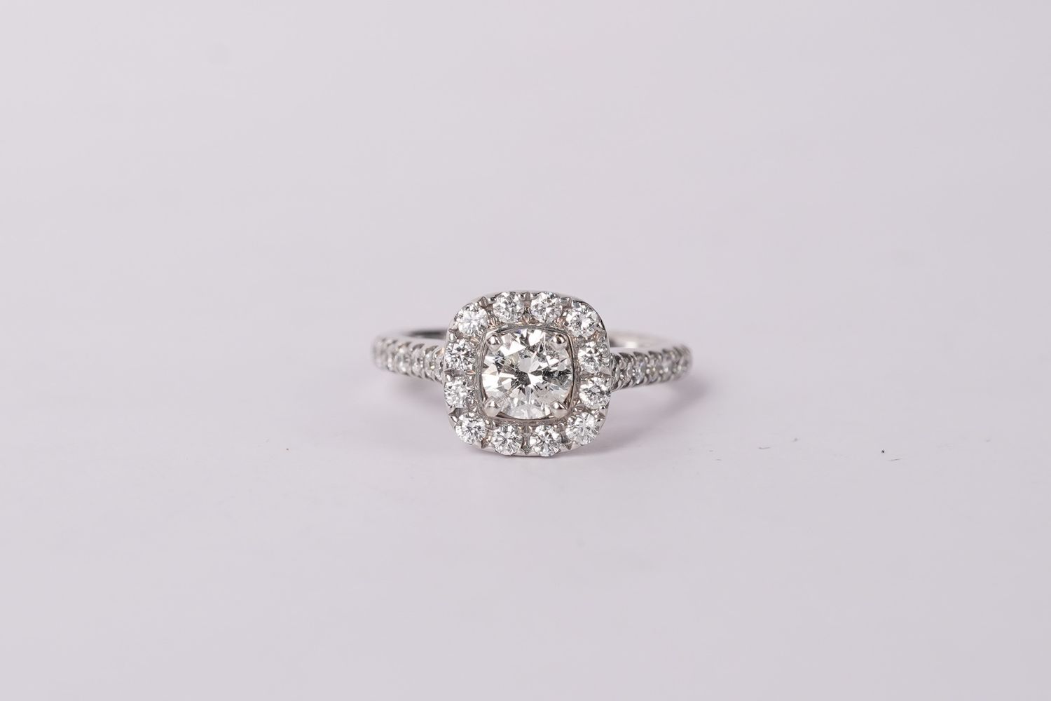 14KW 4.03g 1.50TW (.55ctr) H/I1 Round Diamond Neil Lane Engagement Ring (size 5)