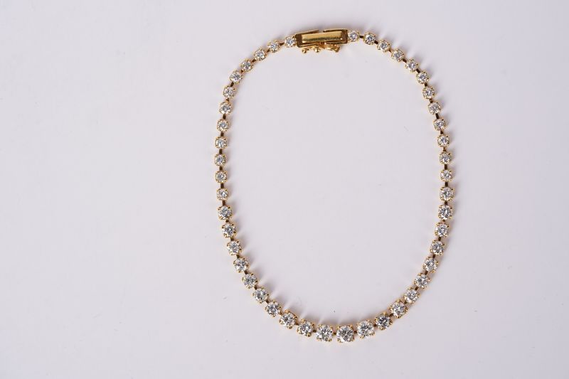 LTTX- 20KY 5.27g 2.83ctw Graduated Diamond Tennis Bracelet 6.75&quot;