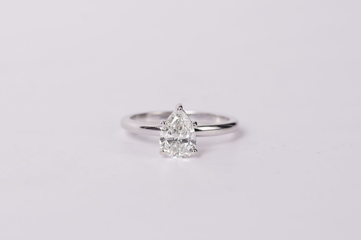 VLTT- 14KW 2.76g 1.09ct G/SI1 GIA Pear Diamond Solitaire Engagement Ring (size 7)