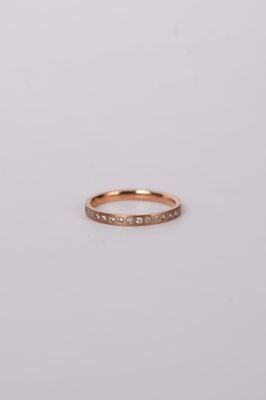VTT- 10KR 1.86g .16ctw Diamond Burnished Set Stackable Ring (size 7)