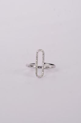ADT- 14KW 2.90g .15ctw Diamond Oval Fashion Ring (size 7)