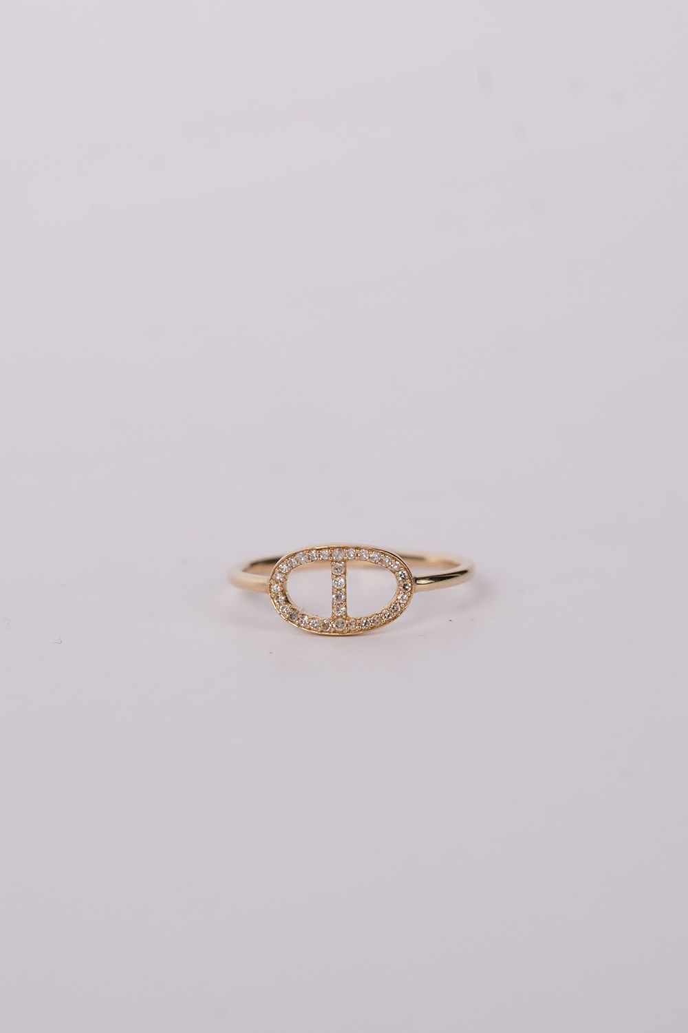 VET- 14KY 1.70g .11ctw Diamond Geometric Fashion Ring (size 7)