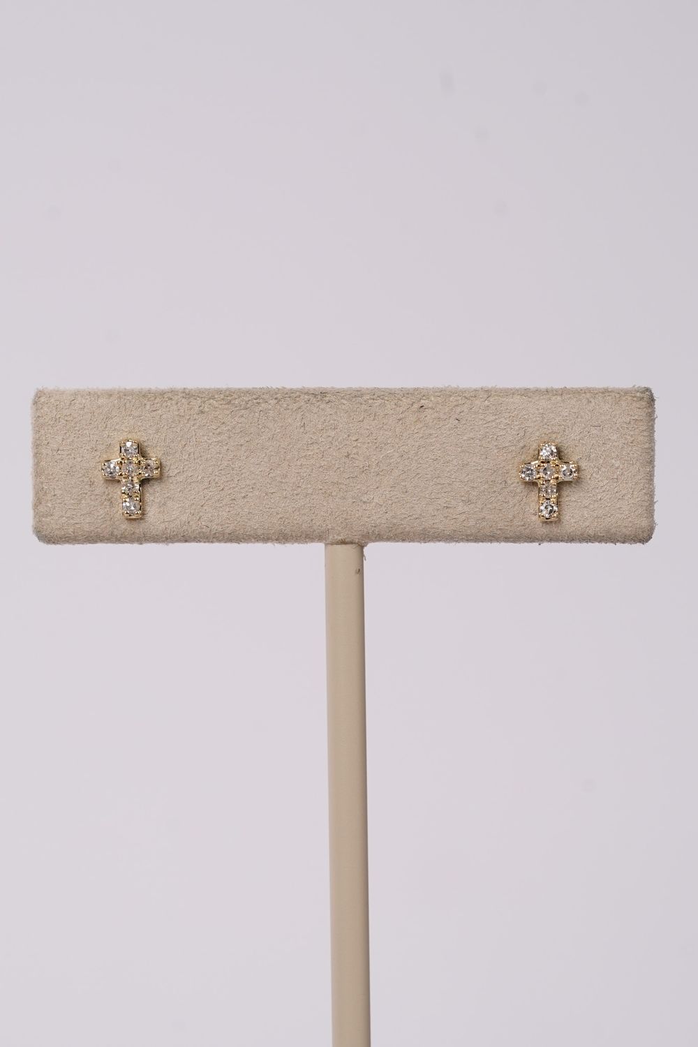 VNT- 14KY 1.03g .11ctw Diamond Cross Earrings
