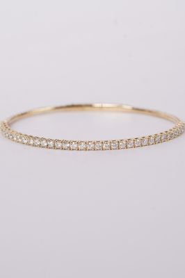 VVET- 14KY 7.29g 2.00ctw Diamond Flex Bangle Bracelet