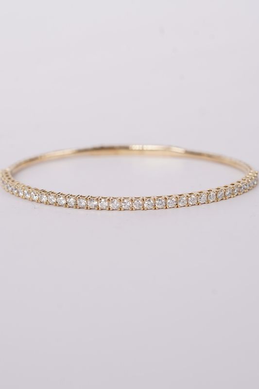 VVET- 14KY 7.29g 2.00ctw Diamond Flex Bangle Bracelet