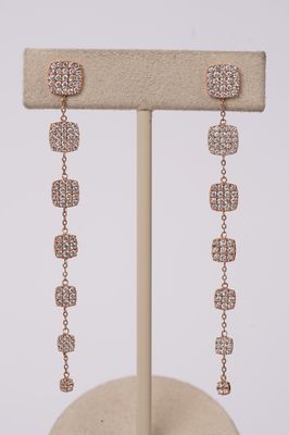 IVTX- 14KR 4.0g 1.33ctw Diamond Dangle Earrings