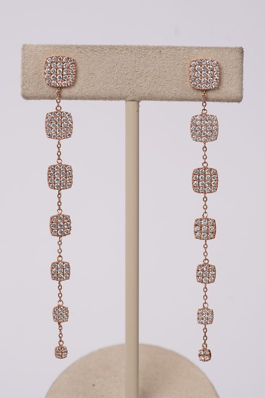 IVTX- 14KR 4.0g 1.33ctw Diamond Dangle Earrings