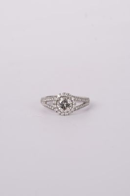 ALTT- 18KW 4.7g 1.61ctw (1.01ctr) Demarco Diamond Engagement Ring (size 6.5)