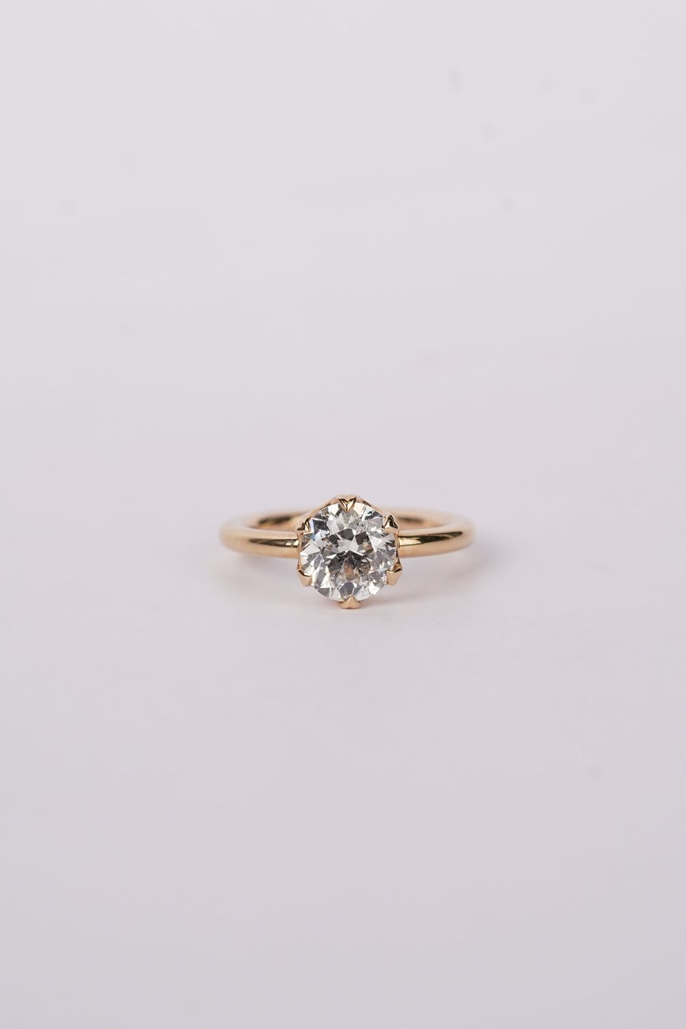 BTPT- 18KY 4.80g 2.03ct G/SI3 Old European Cut Diamond Engagement Ring (size 6)