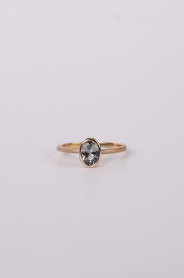 NRBX- 14KY 2.07g .82ct Sapphire Bezel Fashion Ring (size 7)
