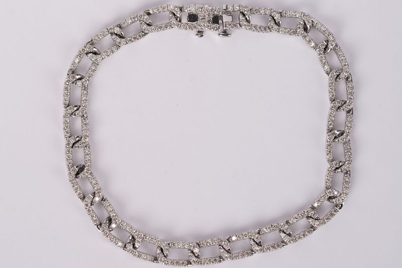 VLTT- 14KW 15.61g 2.72ctw Diamond Link Fashion Bracelet 7.5&quot;