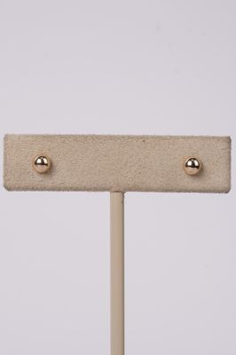 DEX- 14KY 4mm Gold Ball Stud Earrings