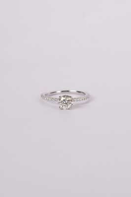 ADET- 14KW 2.21g 1.36ctw (1.00ctr) K/VS2 GIA Old European Cut Diamond Engagement Ring (size 6.75)