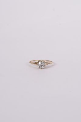 VVTT- 14KY 1.5g .77ct H/SI2 European Cut Diamond Antique Ring (size 7)