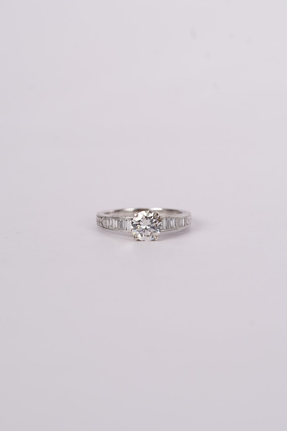 ARTT- 14KW 3.14g 1.41ctw (1.05ctr) J/SI1 Round Diamond Engagement Ring (size 6.5)