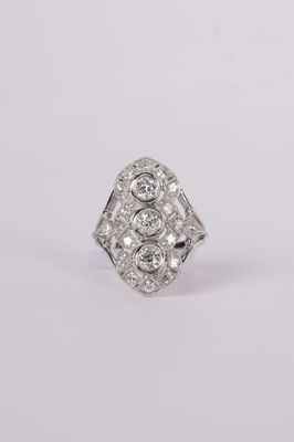 VNBE- 14KW 5.8g 1.60ctw Diamond Vintage Inspired Ring (size 6.5)