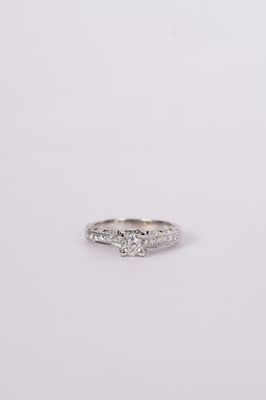 14KW 3.5g 1.04ctw (.74ctr)H/SI2 Mine Cut Diamond Ring (size 6)