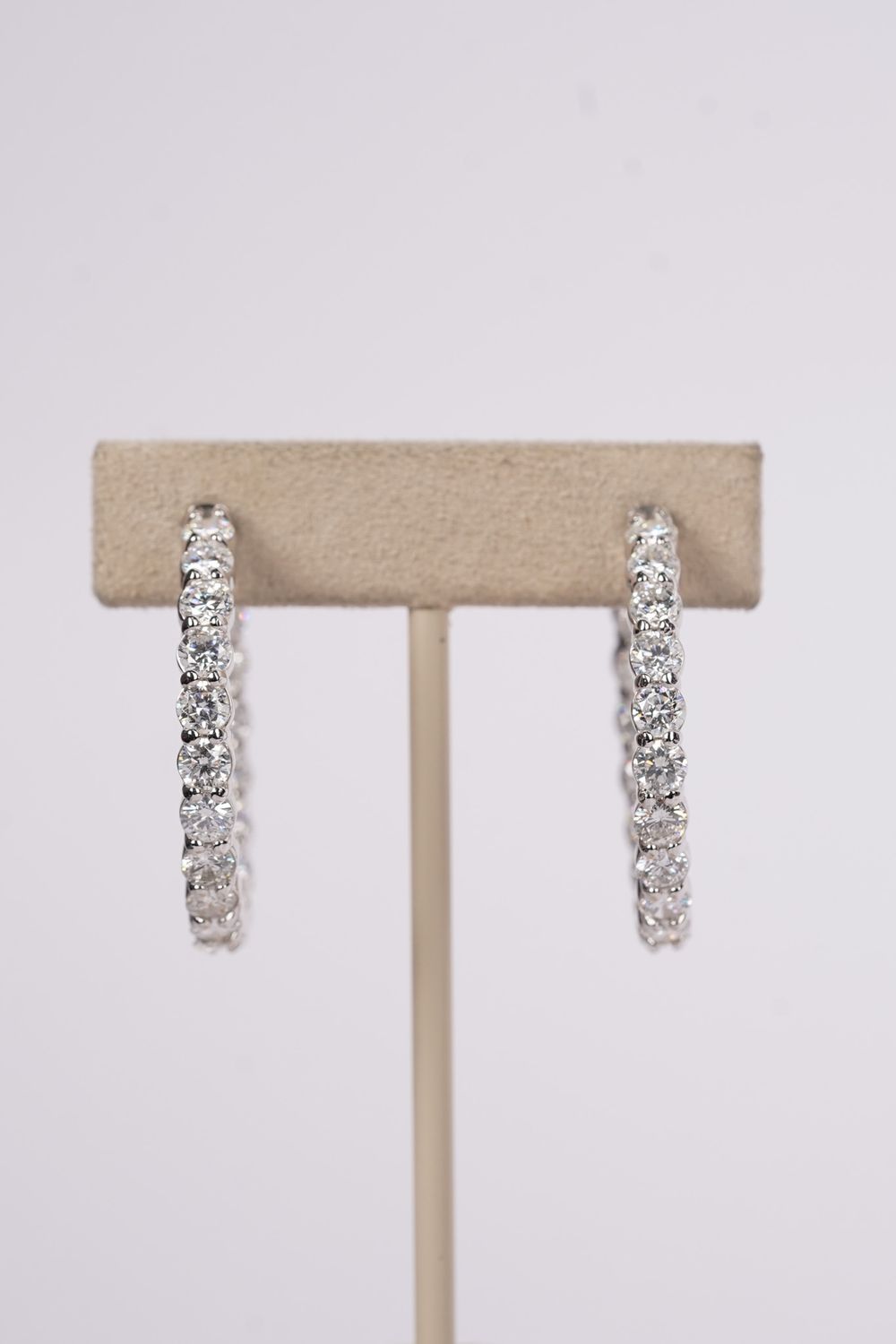 DITT- 14KW 10.39g 7.50ctw Diamond Inside/Out Hoop Earrings
