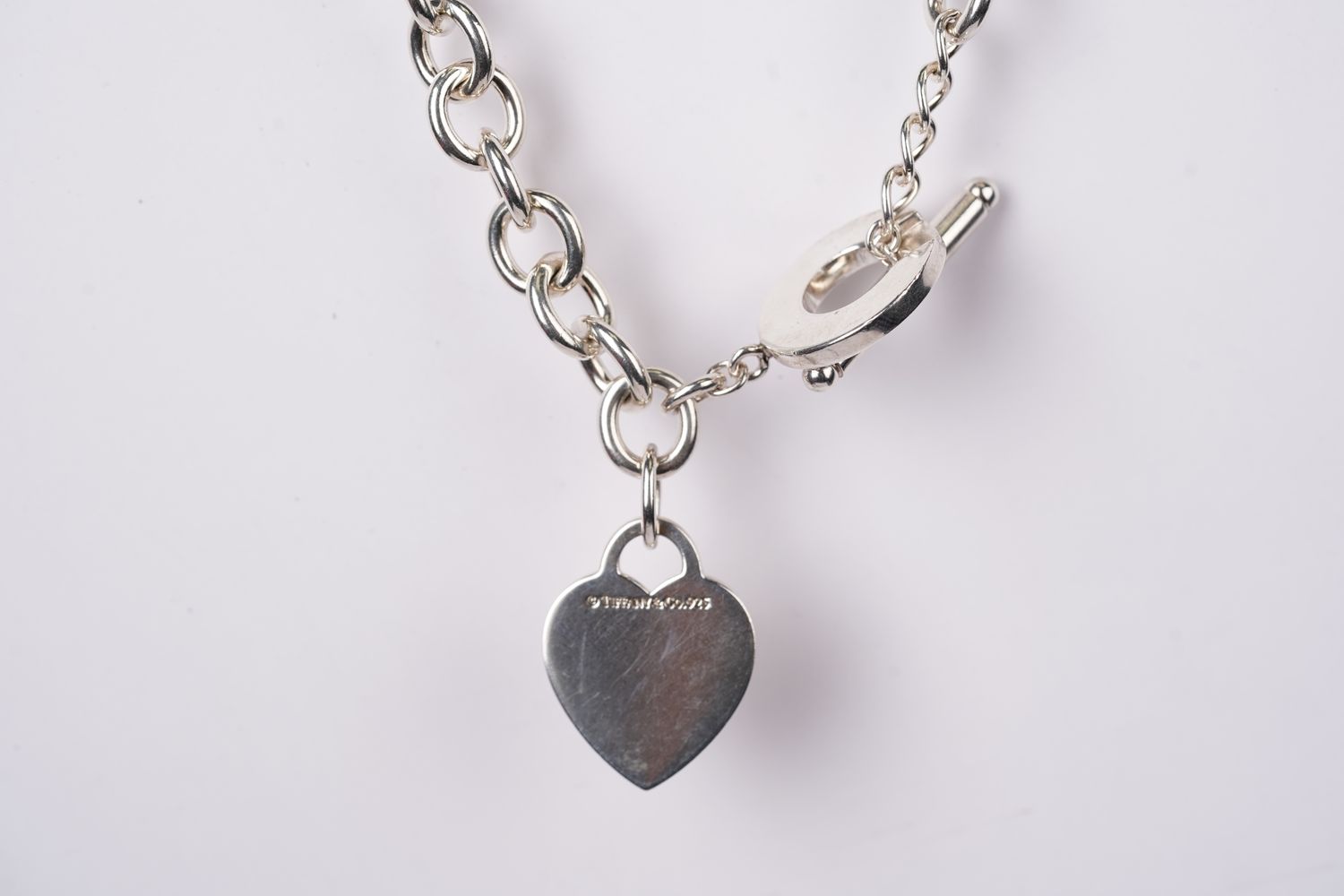 ITX- Sterling Silver T&amp;CO Heart Necklace 16&quot;