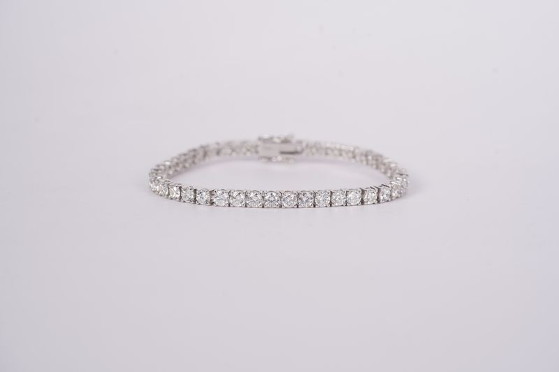 ELTPX- 14KW 13.77g 9.00ctw H-I/SI1-SI2 Diamond Tennis Bracelet 7&quot;