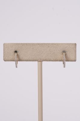 VDE- 14KY 1.15g .10ctw Diamond Huggie Hoop Earrings
