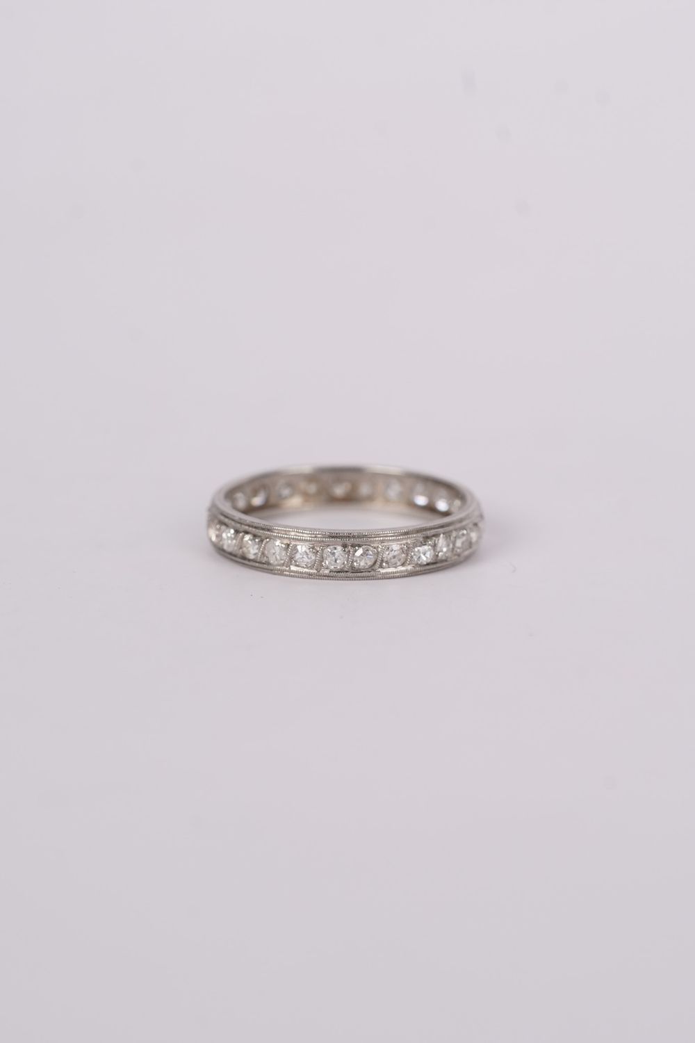 RAE-Platinum 2.0g .50ctw Diamond Antique Eternity Band (size 7.5)