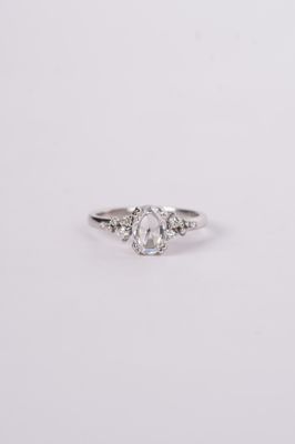 ALTT- 14KW 3.35g 1.16ctw (1.03ctr) E/VS2 GIA Rose Cut Oval Diamond Engagement Ring (size 7)