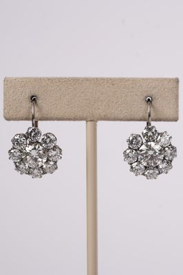 LTTX- 18KW 8.00g 6.56ctw (2.56ctrs) G-H/VS1 Diamond Sophia D Halo Earrings