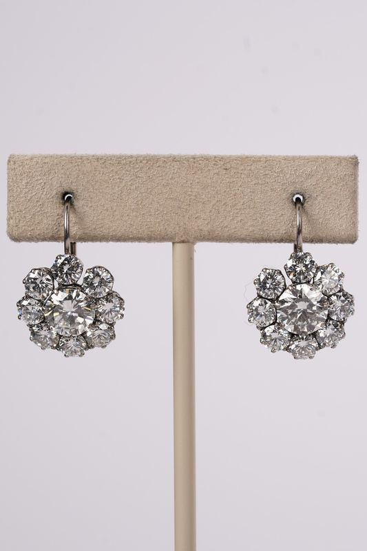 LTTX- 18KW 8.00g 6.56ctw (2.56ctrs) G-H/VS1 Diamond Sophia D Halo Earrings