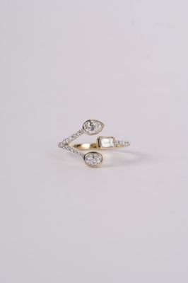ITTX- 14KY 2.73g .95ctw Diamond Fashion Ring (size 7)