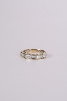 VTPT- 14KY 3.81g 1.01ctw Baguette Diamond Stackable Band (size 7.5)