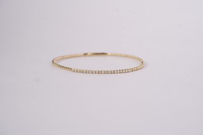 RDTX- 14KY 5.27g .44ctw Diamond Flex Bangle Bracelet