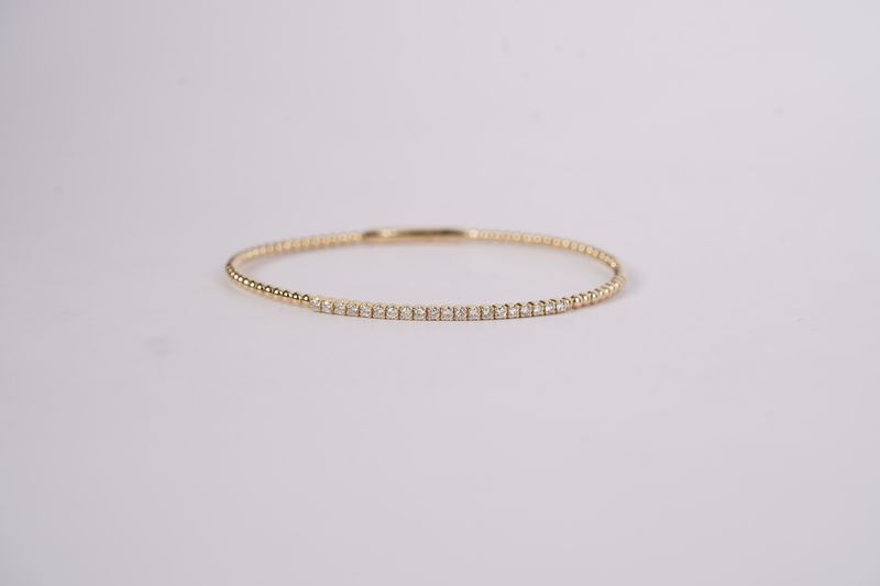 RDTX- 14KY 5.27g .44ctw Diamond Flex Bangle Bracelet