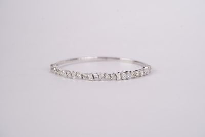 EVTTX- 14KW 12.20g 5.01ctw Multiple Cut Diamond Flex Bangle Bracelet