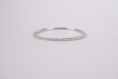 AVII- 14KW 9.21g 3.48ctw Diamond Flex Bangle Bracelet