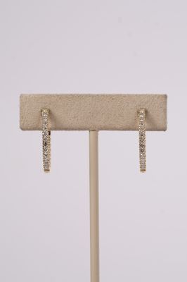 RTTX- 14KY 3.00g .75ctw Diamond Inside/Out Hoop Earrings