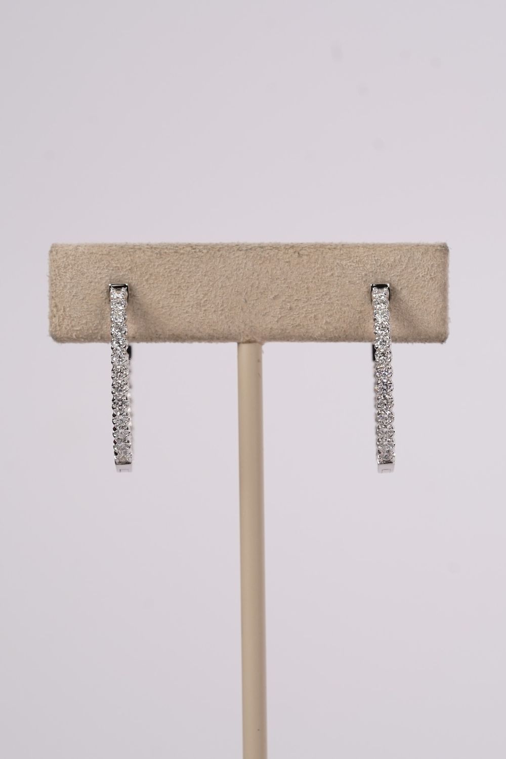 BBTX- 14KW 3.66g .97ctw Diamond Inside/Out Hoop Earrings