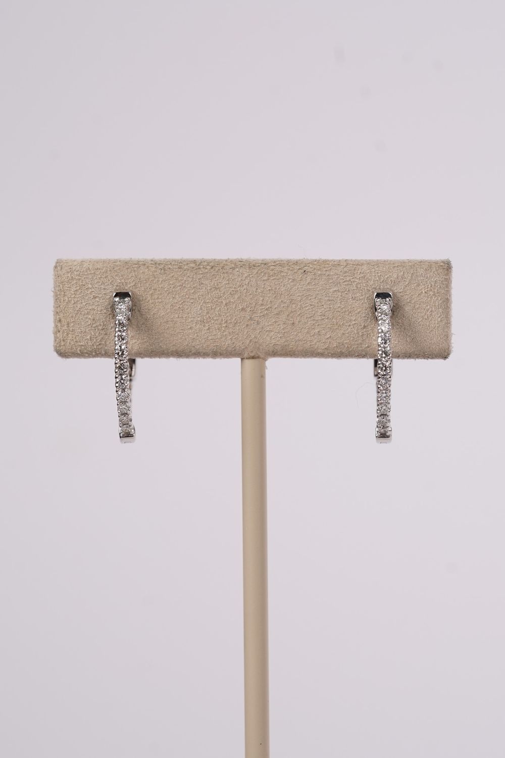 ETTX- 14KW 3.28g .50ctw Diamond Inside/Out Hoop Earrings