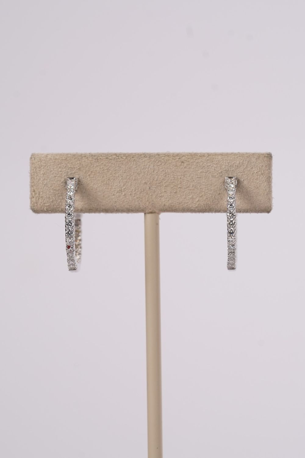 RTTX- 14KW 3.00g .75ctw Diamond Inside/Out Hoop Earrings