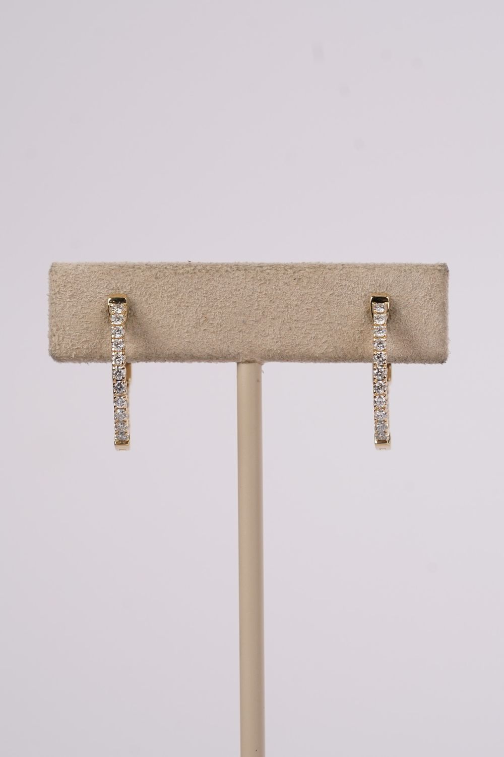 ENTX- 14KY 3.22g .50ctw Diamond Inside/Out Hoop Earrings