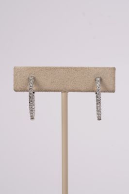 RTTX- 14KW 3.08g .70ctw Diamond Inside/Out Hoop Earrings