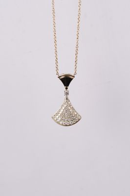 RTTX- 14KY 4.38g .59ctw Diamond Fashion Necklace 16-18&quot;
