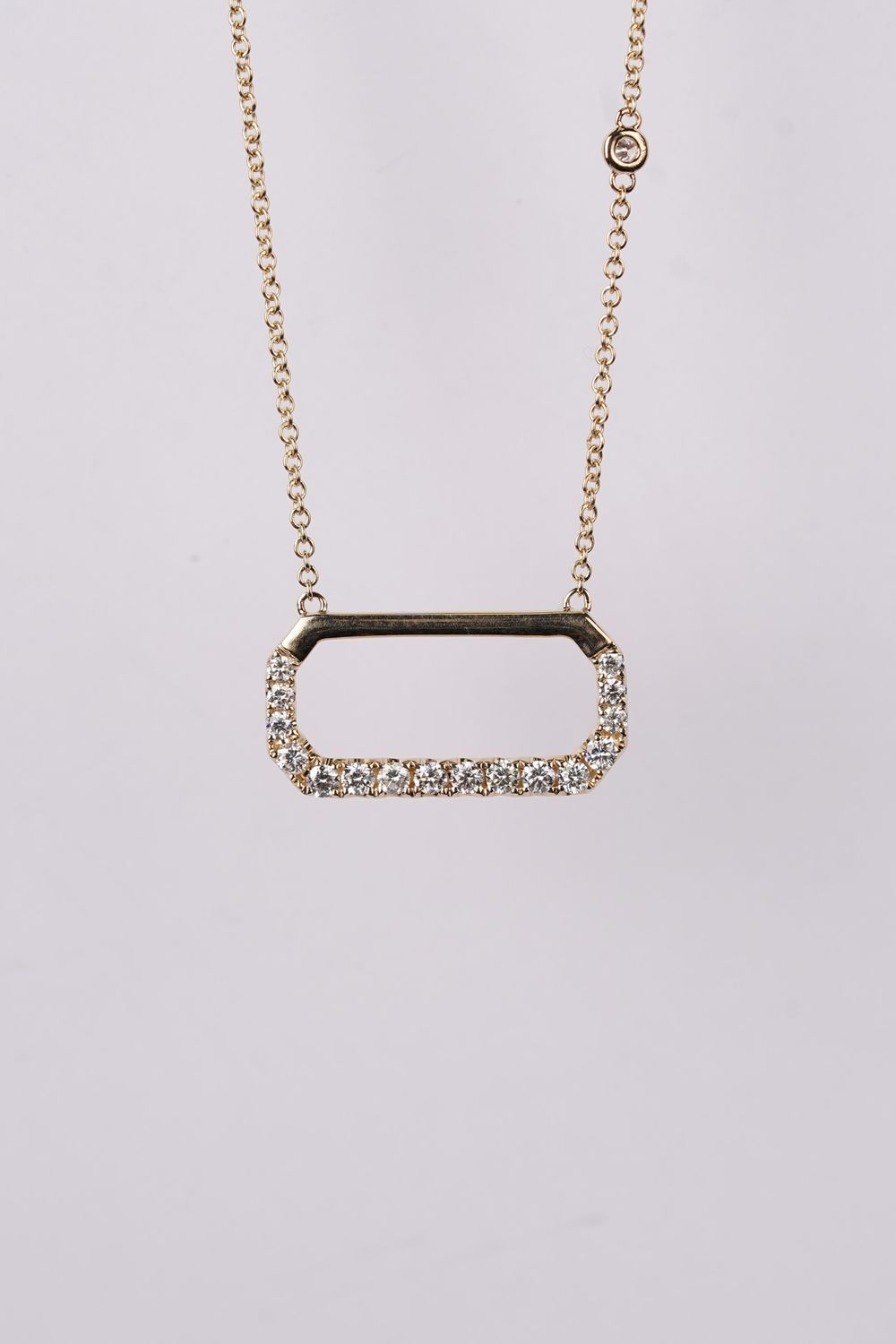 RTTX- 14KY 3.92g .48ctw Diamond Fashion Necklace 16-18&quot;