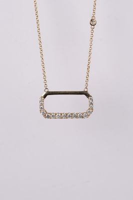 RTTX- 14KY 3.92g .48ctw Diamond Fashion Necklace 16-18&quot;