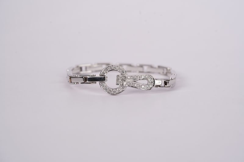 VDTT- 18KW 27.29g .75ctw Diamond Vintage Bracelet 7.25&quot;